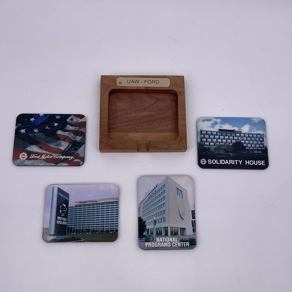 UAW Ford Coaster Set Collectible Gift Solidarity House Programs Center Desk Case